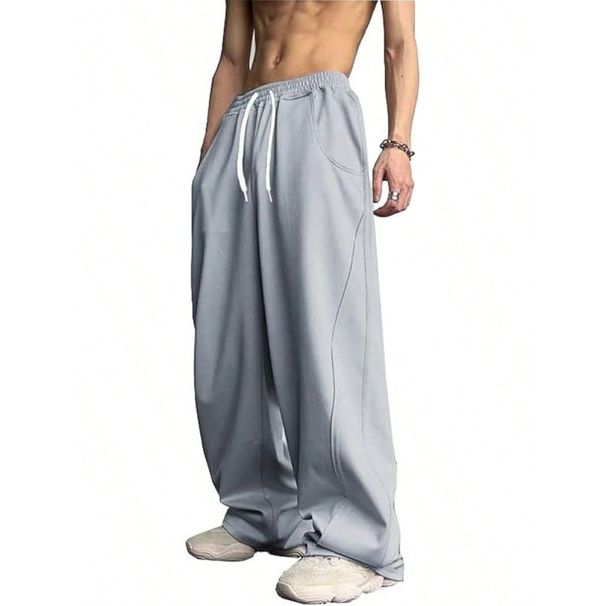 Men's Clothing Foreign Trade American Style Casual Pants, Men's Loose Fitting High Street Style Straight Leg Pants_viptrois.com