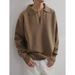 Men's Clothes Light Wind Polo Neck Sweater Men's Retro Trend Brand Loose Warm Lapel Sweater Top_viptrois.com