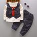 Children's Suit Tie Vest Two Piece Suits 1 4 Years Old Boys And Girls Little Gentleman Children's Clothing_viptrois.com