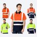 Men's Clothing Road Construction Long Sleeve Reflective Polo Shirt Work Clothes Lapel Quick Dry Safety Construction Worker Tops_viptrois.com
