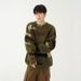 Loom 2024 Autumn Winter High-End Sweater Men Loose European American Casual Knitwear Couple Trendy Round Neck Boys Teens_viptrois.com