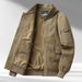 100% Cotton Baseball Collar Jacket For Men – Multi-Pocket Utility Coat With Corduroy Texture (M-5XL, Black/Khaki/Army Green)_viptrois.com