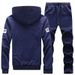 Men's Winter Fleece-Lined Hooded Tracksuit Set - Thickened Warm Casual Sports Outfit For Men (Gray, Black, Navy Blue)_viptrois.com