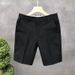 Men's Clothing Men's Casual Drape Summer Ice Silk Suit Shorts 4:5 Pants Loose Straight White Thin For Formal & Casual_viptrois.com