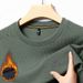 Men's Clothing Sweatshirt Round Neck Men's Fleece Sweatshirt Winter Warm Casual Pullover Long Sleeve T-Shirt Loose Fit Fashion Crewneck Top_viptrois.com