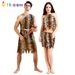 Western Modern Indigenous Couple Tiger Skin Savage Primitive Outfits Funny Performance Costumes_viptrois.com