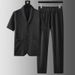 Men's Clothing Spring And Summer New Fashion Suits Men's Short Sleeved Casual Suits Trendy Slim And Handsome Two Generations_viptrois.com