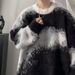1 Men's Winter American Style Color Block Lazy Pullover Knitwear Loose Fit Student Trendy Brand Inner Layer Sweater Jacket_viptrois.com