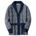 Loom Cross-Border Men's Fashion European And American Style Diamond Jacquard Woolen Coat Autumn Winter Thickened Mid-Length_viptrois.com