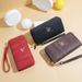 Wallet Card Cases Ladies Wallet Long New Swan Thermoplastic Hot Stamping Wave Pattern Fashion Large Capacity Double Zipper Clutch Bag_viptrois.com