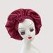 Large Elastic Wide Brim Satin Sleep Cap With Ribbon Bowknot Headband Women's Hair Protection Hat_viptrois.com
