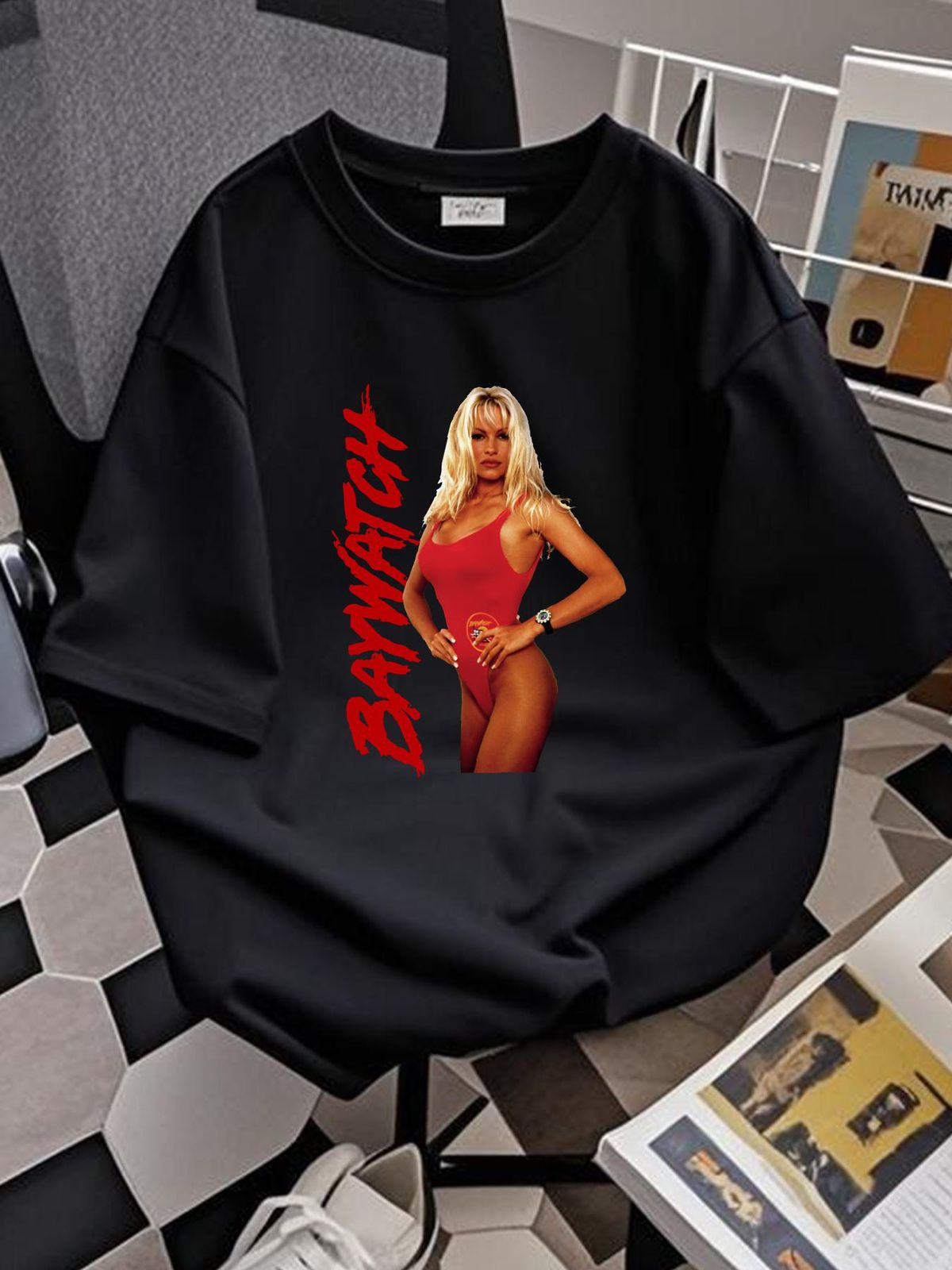 Baywatch Pamela Anderson Men's Tank Top Vest Beach Babe Lifeguard CJ Parker Wham Slightly Homme Casual Unisex Summer Graphic Stretched Breathable_viptrois.com