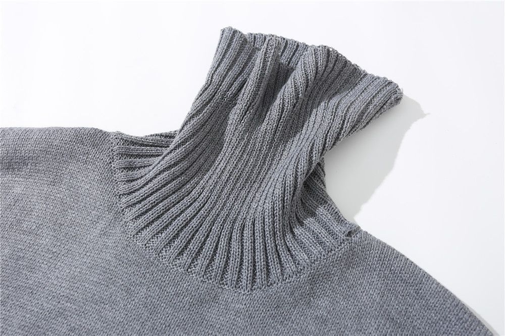 Loom Loom European And American Brand Solid Color Turtleneck Knitted For Men Ins Street Sweater BF Lazy Style Trendy Pullover_viptrois.com