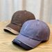 New Spring Splicing Letter Embroidery Worn Out Fashion Versatile Men's and Women's Baseball Outdoor Duck Tongue Hat_viptrois.com