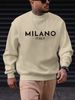 Men's MILANO Casual Sweatshirt Soft Polyester Long Sleeves Crew Neck_viptrois.com