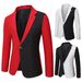 CT 2025 Autumn New Men's Fashion Color-Block Casual Blazer Simple Suit Jacket For Men_viptrois.com