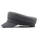 Autumn Winter New Simple Solid Color Military Hat Women British Style Plain Casual Versatile Flat Top Baseball Cap_viptrois.com