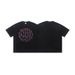 American Hip-Hop Short-Sleeve Loose Fit For Men And Women, Spring/Summer Couple's Washed High-Street Rhinestone_viptrois.com