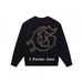 High Street Skull Pyramid Print Unisex Crew Neck Sweatshirt Terry Cloth_viptrois.com