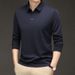 Nordmann Cross-Border Wholesale Men's Long Sleeve Scissor Collar T-Shirt Polo Spring Autumn Middle-Aged Loose Casual Versatile_viptrois.com