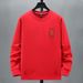 Men's Clothing Sweatshirt Spring And Autumn New Round Neck Enlarged Plus Fat Loose Large Size Casual Pants Sports Suit Trend_viptrois.com