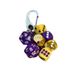 Original Purple Gold Handmade Dice String Lucky Pendant Couple Bag Pendant High Value Accessories Niche Keychain Pendant_viptrois.com