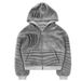 2026 Autumn And Winter New European And American Loose Pure Cotton Hooded Zipper Double-sided Wear Gradual Change Sweater Jacket_viptrois.com