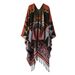 Apparel Accessories New Tassel Geometric Pattern Shawl Women's Autumn and Winter All-match Pastoral Style Split Cape Warm Cashmere Scarf_viptrois.com