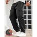 Men's Cargo Jogger Pants – Multi-Pocket Workwear Trousers, Straight Leg Casual Pants With Drawstring Waist For Gym & Streetwear_viptrois.com
