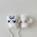 Children's scarf and gloves two-piece windproof warm cross plush baby bib_viptrois.com
