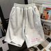 Men's Style High Street Drawstring Shorts Summer Thin Loose Style Casual Sports Pants Trendy Five Point_viptrois.com