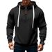 Cross-border Winter European And American Heavy Velvet Men And Women Same Style Couple Loose Hooded Zipper Commuter Tank Drawstring Sweater_viptrois.com