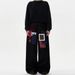 Men's Clothing Small Design Sense Spring And Autumn New Plaid Patch Design Jeans Men And Women Loose Wide Leg Straight Trousers Trend_viptrois.com