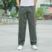 Men's Lightweight Cotton Casual Pants – Summer Breathable Straight-Leg Trousers With Drawstring Waist (Black, Gray, Khaki) – Sizes M To 6XL_viptrois.com