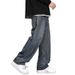 2025 New Loose Straight Long Washed Vintage Retro Jeans Men High Street Wide Leg Versatile Casual Pants_viptrois.com
