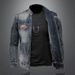 Men's Clothing Venom Men's Denim Jacket Casual Retro Large Size Stand Collar Zipper Jacket Cycling Motorcycle Wear Trendy_viptrois.com