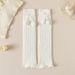 Mother & Kids Children's socks autumn and winter white knitted jk long calf socks leg covers warm lolita lolita pile socks_viptrois.com