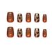 Beauty & Health Handmade Caramel Glitter Leopard Cat Eye Girl Whitening All Match Nail Art Pieces_viptrois.com