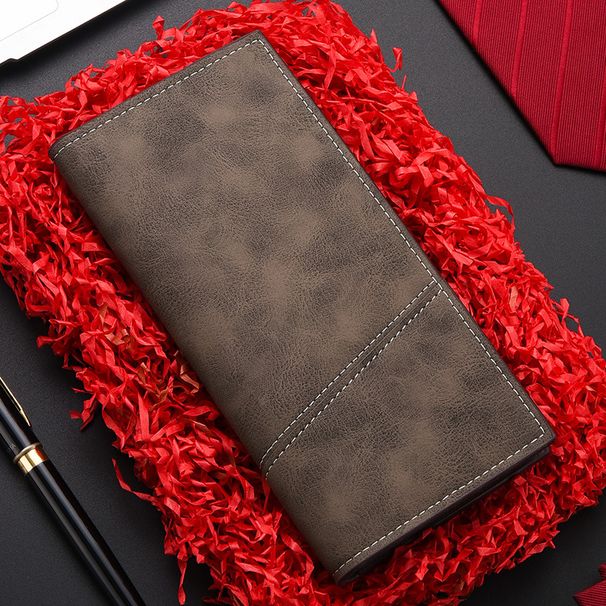 INNERSOi Men's Slim Bifold Wallet PU Leather Business Card Holder With Multiple Slots For Cash & Cards (Black, Dark Brown, Light Brown)_viptrois.com
