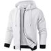 Men's Lightweight Waffle-Knit Zip Hoodie – Full-Zip Pullover With Stand Collar (M-4XL, 5 Colors)_viptrois.com
