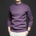 New Autumn And Winter Solid Color Anti-Pilling Fine Wool Knitted Long Sleeve Half Turtleneck Sweater Men's Clothing_viptrois.com