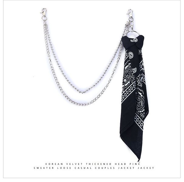 Rock Circle Bead Square Scarf Hip Hop Punk Metal Ring Pants Belt Waist Chain Trendy Men's Jeans_viptrois.com