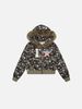 New Independent Station Ins Style Camouflage Design Sense Starry Sky Print Fur Collar Zipper Autumn Winter Hooded_viptrois.com