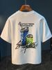 Men's Printed New Trendy Fashion Versatile Summer Clothes T-shirt Top Loose Trendy Brand Short-sleeved Half-section T-shirt_viptrois.com