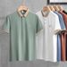 Men's Clothing Men's Short Sleeved Polo Shirt Summer Light Luxury Business Casual Tops Embroidered Lapel Middle_viptrois.com