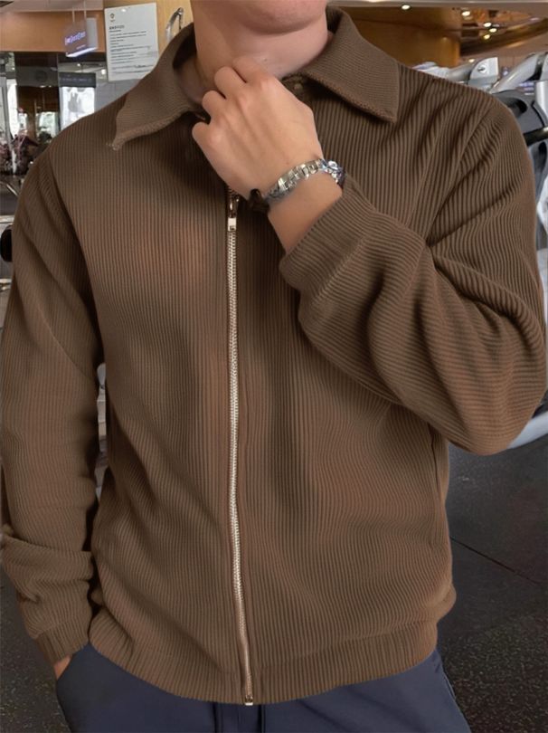 Men's Clothing Fashionable And Versatile Trendy Casual Lapel Coat Cardigan Jacket_viptrois.com