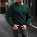 Men's Long Sleeve Casual Pullover Hoodie - Soft Cotton Blend Crewneck Sweatshirt For Fall & Winter, Relaxed Fit Streetwear_viptrois.com