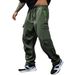Men's Casual Workout Jogger Pants With Drawstring Waist - Breathable Polyester, Elastic Cuffs, Multi-Pocket Design For Outdoor & Gym_viptrois.com