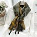 Unisex Thousand bird lattice scarf women simple fashion silk scarf tassel plaid scarf shawl_viptrois.com