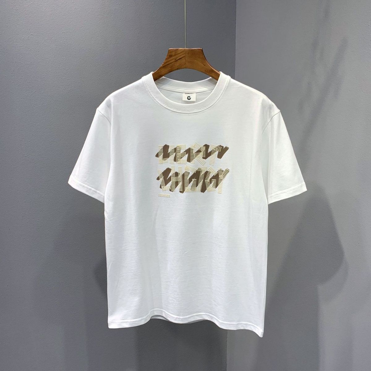 2025 Simple New Fashion Letter Printing Loose Casual Versatile Short-sleeved T-shirt Summer New Men's Top_viptrois.com